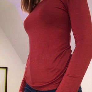 Burnt Orange Long Sleeve Top